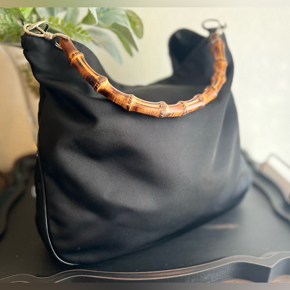 Authentic Gucci bamboo hobo bag